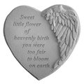 Kay Berry Kay Berry 08912 Winged Heart Memorial Stone - Sweet Little Flower... 8912